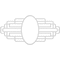 Ekena Millwork Architectural Grade PVC Pierced Medallion, 18"W x 9"H x 8 1/2"IH x 5"IW x 1/2"P, Unfinished CMPP18X09EB - alternate 1